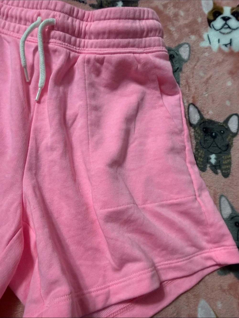 Pink Drawstring Lounge Shorts - Picture 3 of 4